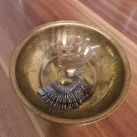 کاسه دعا چهل‌ کلید برنجی حکاکی شده