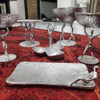 ست پذیرایی نقره ای|ظروف سرو و پذیرایی|دوگنبدان, |دیوار