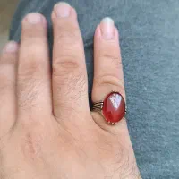 انگشتر نقره اصل عقیق سرخ
