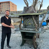 نیمکت ابنما گلدان باربیکیو الاچیق زیبا مجسمه زمانی|مصالح و تجهیزات ساختمان|عباس‌آباد, |دیوار