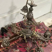 لوستر برنجی ۵ شعله|لوستر و چراغ آویز|مشهد, شاهد (شهرک غرب)|دیوار