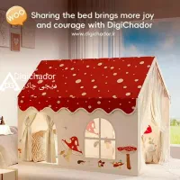 چادر کلبه بازی کودک سایز بزرگ قارچی وارداتی