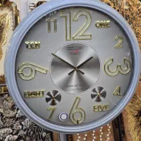 ساعت دیواری طوسی سیتیزن ال اس پلاس ۳ موتور