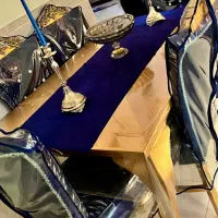 ناهار خوری شش نفره رنگ سرمه ای