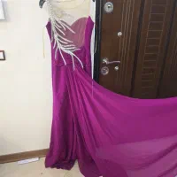 پیراهن مجلسی سنگ دوزی شده دو طرف جلو و پشت کار|لباس|تهران, پردیسان|دیوار