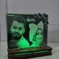 آباژور نوری با عکس دلخواه دارای پایه های دیجیتال|چراغ خواب و آباژور|اهواز, امانیه|دیوار