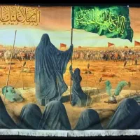 کتیبه پشت منبری حضرت زینب س و حضرت رقیه س