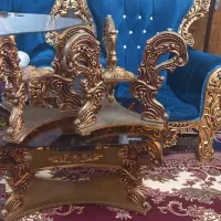 سه عددمیزعسلی چوبی باشیشه ۸میل‌‌