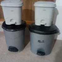 سطل زباله و سطل بزرگ چهار پایه پادری