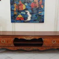 میز تلویزیون معرق چوبی و مازول آنتیک کار دست|میز تلویزیون|تهران, علم و صنعت|دیوار