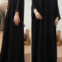 چادر دانشجویی مشکی پارچه کره‌ای