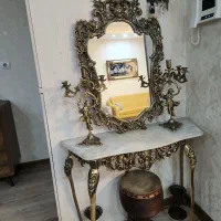 آیینه وشمعدان برنجی