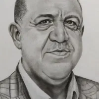 طراحی چهره سیاه قلم