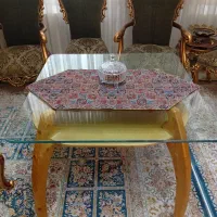 میز غذا خوری تک با شیشه