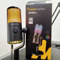 میکروفون DM30 Full RGB در حد نو کارتن‌دار