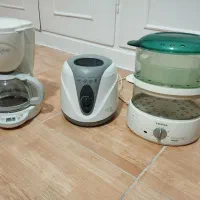 سرخ کن فیلیپس+بخارپز تفال+قهوه جوش دلمونتی ایتالیا