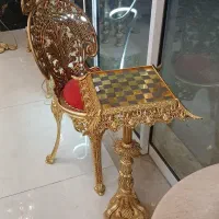 میزشطرنج کنارسالنی شطرنج رومیزی برنزی