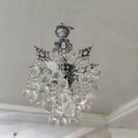 لوستر تمام برنز نقره ای|لوستر و چراغ آویز|تبریز, |دیوار