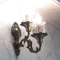 3 عدد لوستر برنجی 5 شاخه|لوستر و چراغ آویز|اراک, |دیوار