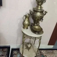 سماور برنجی زغالی ۵تکه سالم
