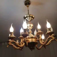 لوستر ۱۲  شاخه آبکاری طلا