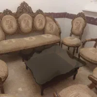 مبلمان کلاسیک ۹ نفره کاملا نو به همراه میز شیشه ای|مبلمان خانگی و میز عسلی|داراب, |دیوار