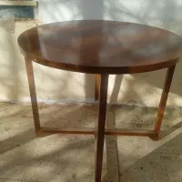 میز غذا خوری چوبی گرد