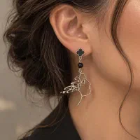 گوشواره استیل مارک زاماک رنگ ثابت