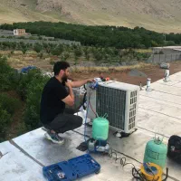 کولر گازی فن کوئل نصاب داگت اسپیلت نصب کولر