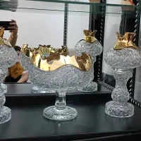 میوه خوری کشکول شمعدان کریستال چک|ظروف سرو و پذیرایی|تهران, تهرانپارس شرقی|دیوار