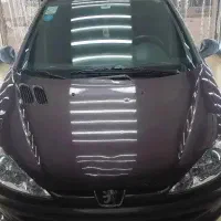 پژو206SDصندوقدارV20مدل89 فرانسوی بی رنگ کم کارکرد