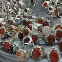 انگشتر  مردانه نگین خراسانی  خوش رنگ