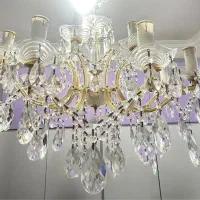 لوستر کریستالی ۱۲لامپه دو طبقه