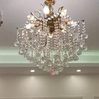 لوستر کریستالی هشت شاخه|لوستر و چراغ آویز|ری, سیزده آبان|دیوار