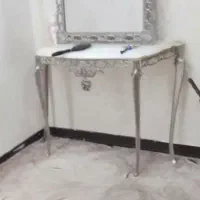 آینه و شمعدان تمیز برنز اصل