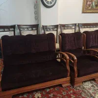 مبلمان 7 نفره ولی با روکش مخمل ( بسیار محکم )