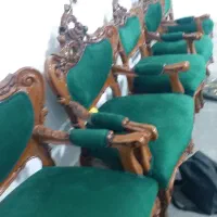 مبل 9نفره ومیزغذاخوری شش نفره یکماه بدون استفاده|مبلمان خانگی و میز عسلی|امیدیه, |دیوار