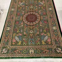 قالیچه وزرع ونیم تمام ابریشم ماشینی
