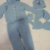 ست بافتنی کودک ۵ تکه و سرهمی و پارک کودک