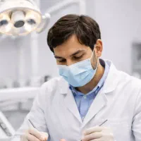 منشی خانم در مطب دندانپزشکی