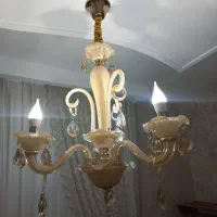 لوستر کریستالی ۳ شعله بااویز کریستال|لوستر و چراغ آویز|ری, فیروزآبادی|دیوار