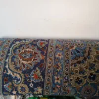 یک تخته فرش12متری سرمه ای ترنج گل وبوته