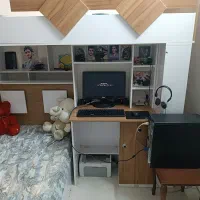 تخت دو طبقه ام دی اف|تخت و سرویس خواب|مشهد, سرافرازان|دیوار