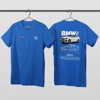 تیشرت پنبه ای آبی BMW X6