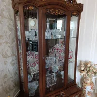 بوفه چوبی کنده کاری شده|بوفه، ویترین، کنسول|تبریز, |دیوار