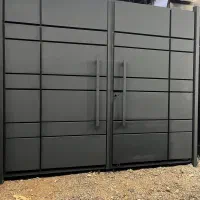 درب آهنی طرح فرفورژه چدن خالص جوش استیل مدرن کد ۲۳|مصالح و تجهیزات ساختمان|تنکابن, |دیوار