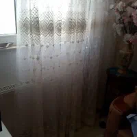 پرده توری ۱۴ متری دوخت چین خورده برا پنجره ۵ متری