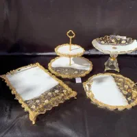 رزین ساخت سینی ساعت سرویس بدلیجات|صنایع دستی و سایر لوازم تزئینی|قم, بنیاد|دیوار