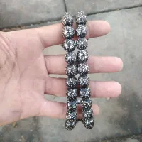 تسبیح دانه خرما نقره کوب
