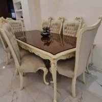میز ناهار خوری هشت نفره و مبلمان سلطنتی هفت نفره